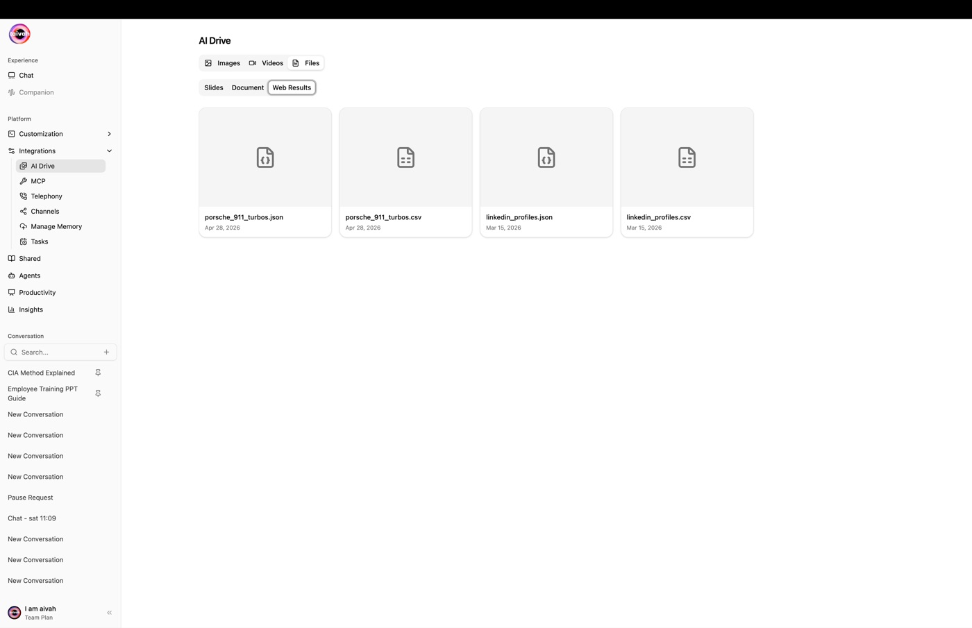 AI Drive web results