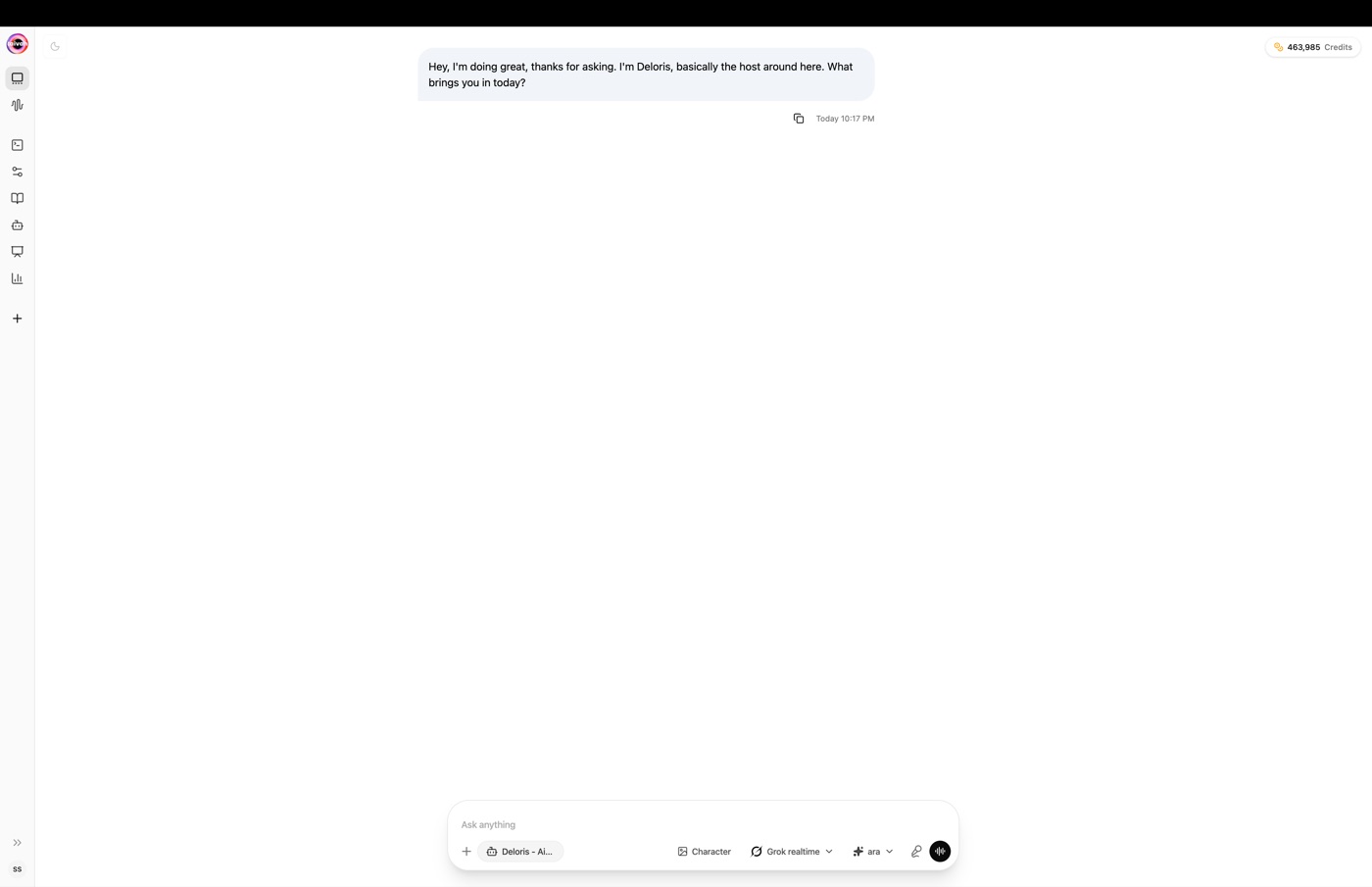 Text chat conversation