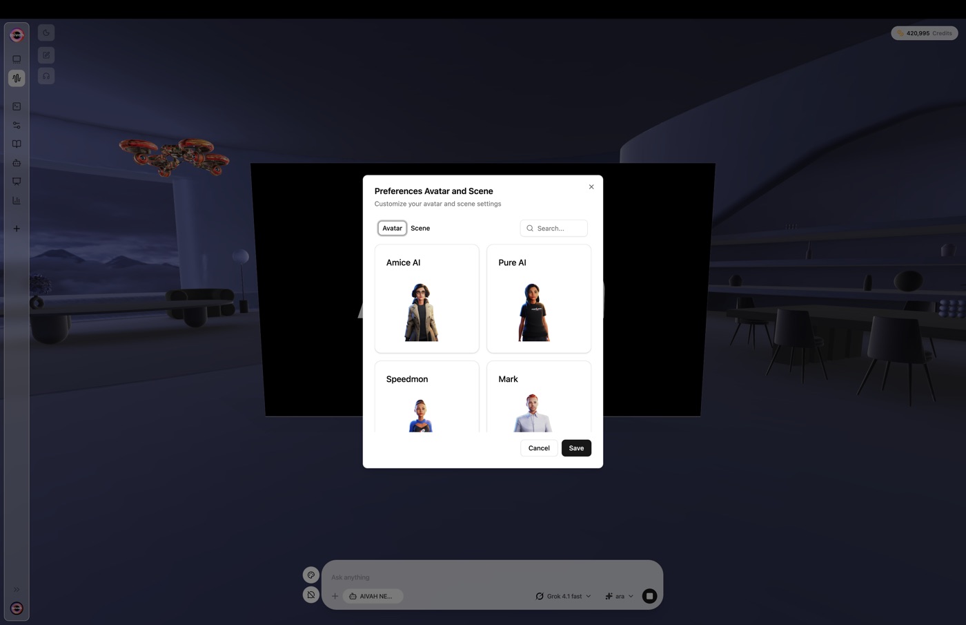 Preferences avatar tab
